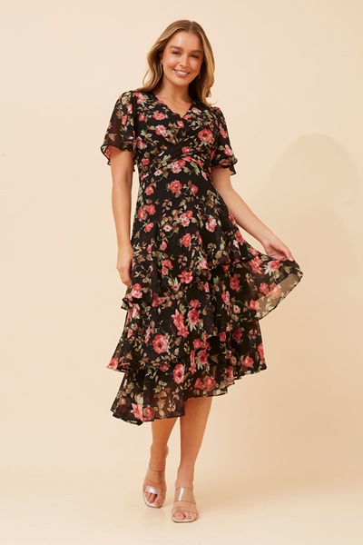 WINDSOR FLORAL MIDI DRESS