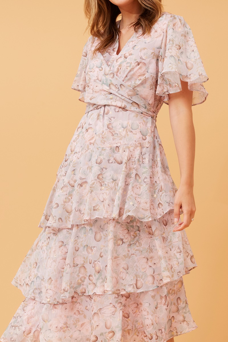 Floral ruffle outlet dress