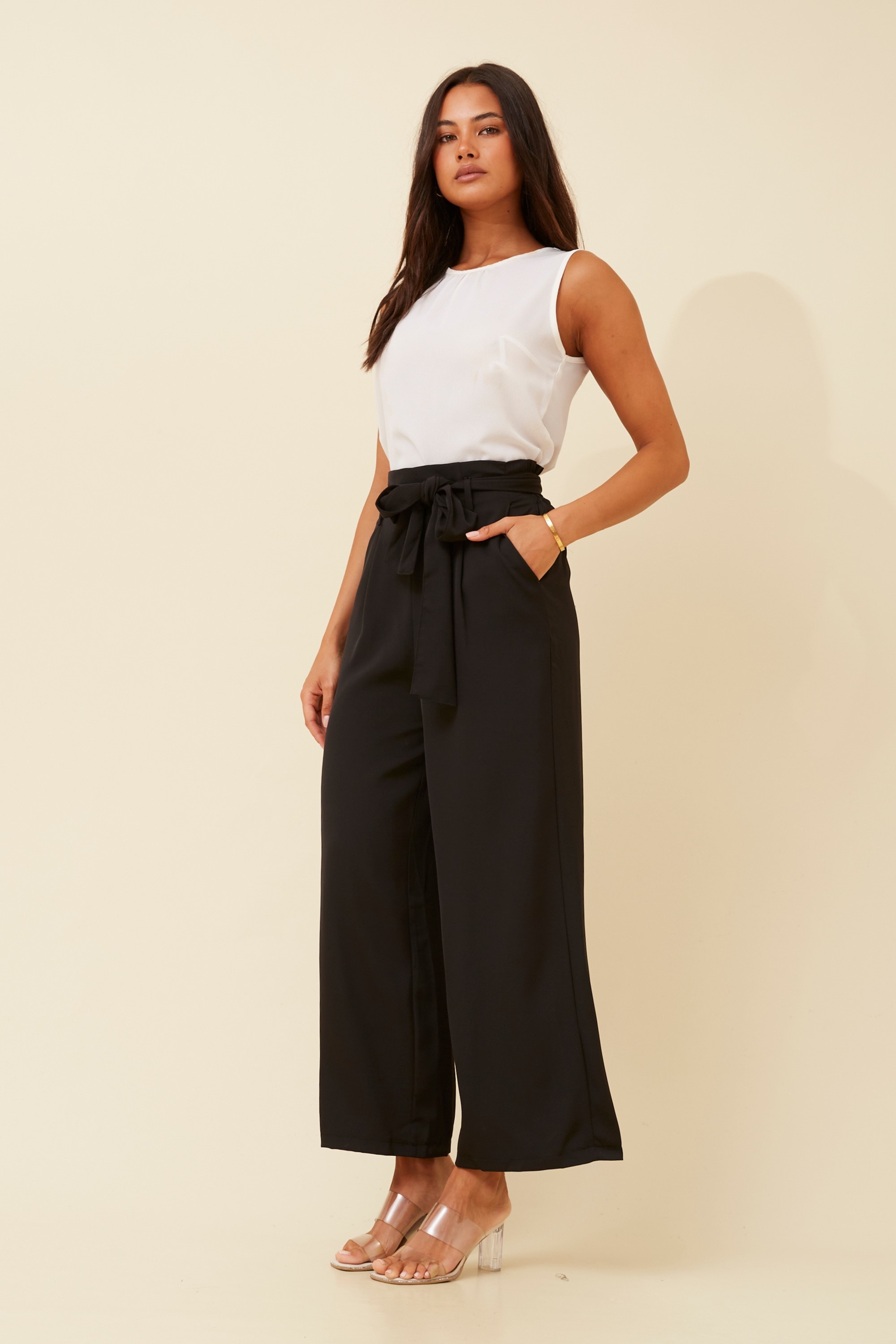 WINIFRED SOLID PAPERBAG PANTS