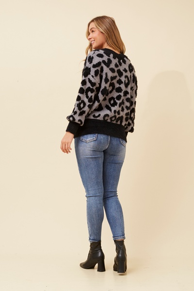 WINSLOW ANIMAL PRINT KNIT JUMPER