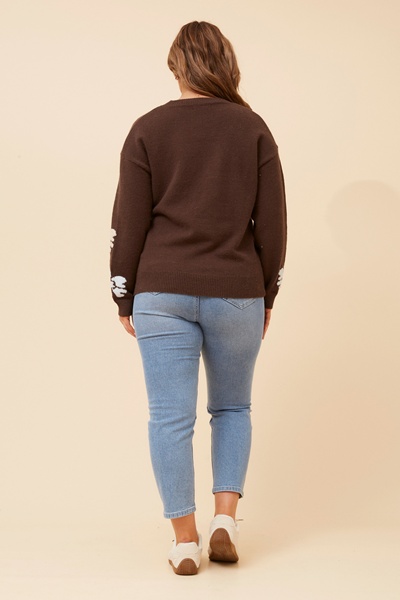 WYLMA FLORAL KNIT PULLOVER