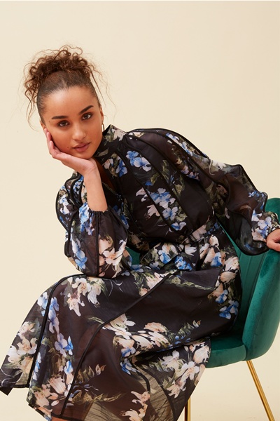 WYNTER FLORAL MIDI DRESS