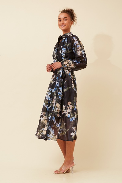 WYNTER FLORAL MIDI DRESS