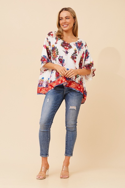 WYNTON BORDER PRINT TOP