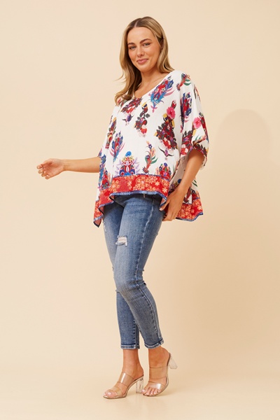 WYNTON BORDER PRINT TOP
