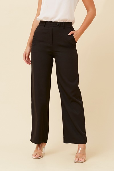 YALENA SOLID WIDE LEG PANTS