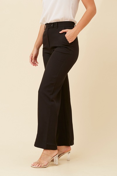 YALENA SOLID WIDE LEG PANTS