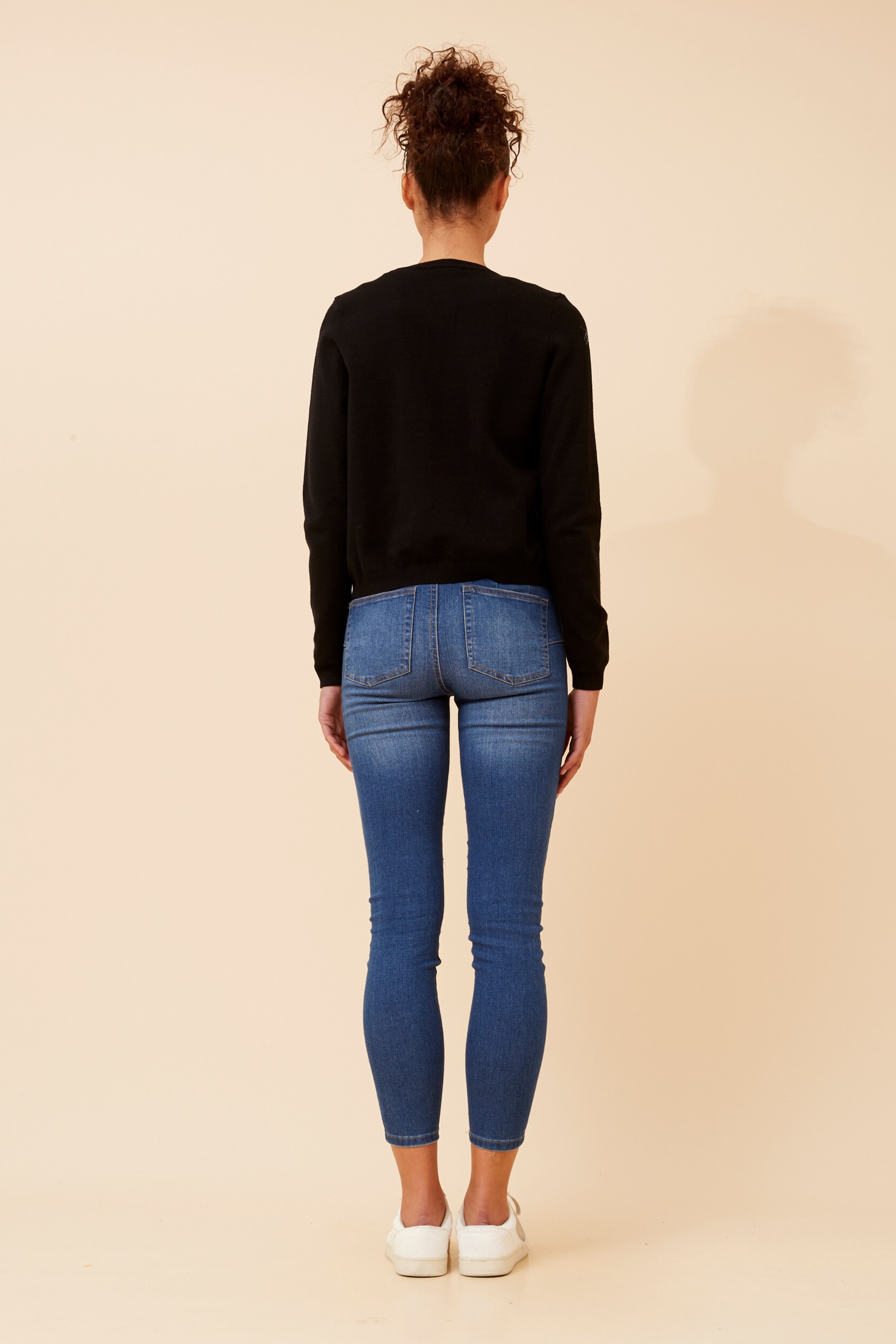 YALINA SOLID KNIT CARDIGAN