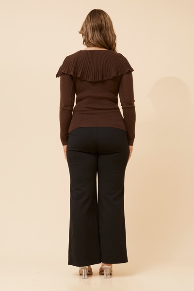 YANIRA OFF-SHOULDER KNIT PULLOVER