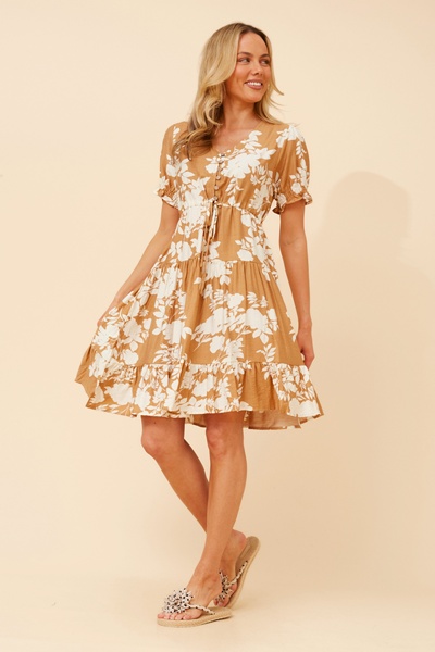 YANNA FLORAL SHORT DRESS