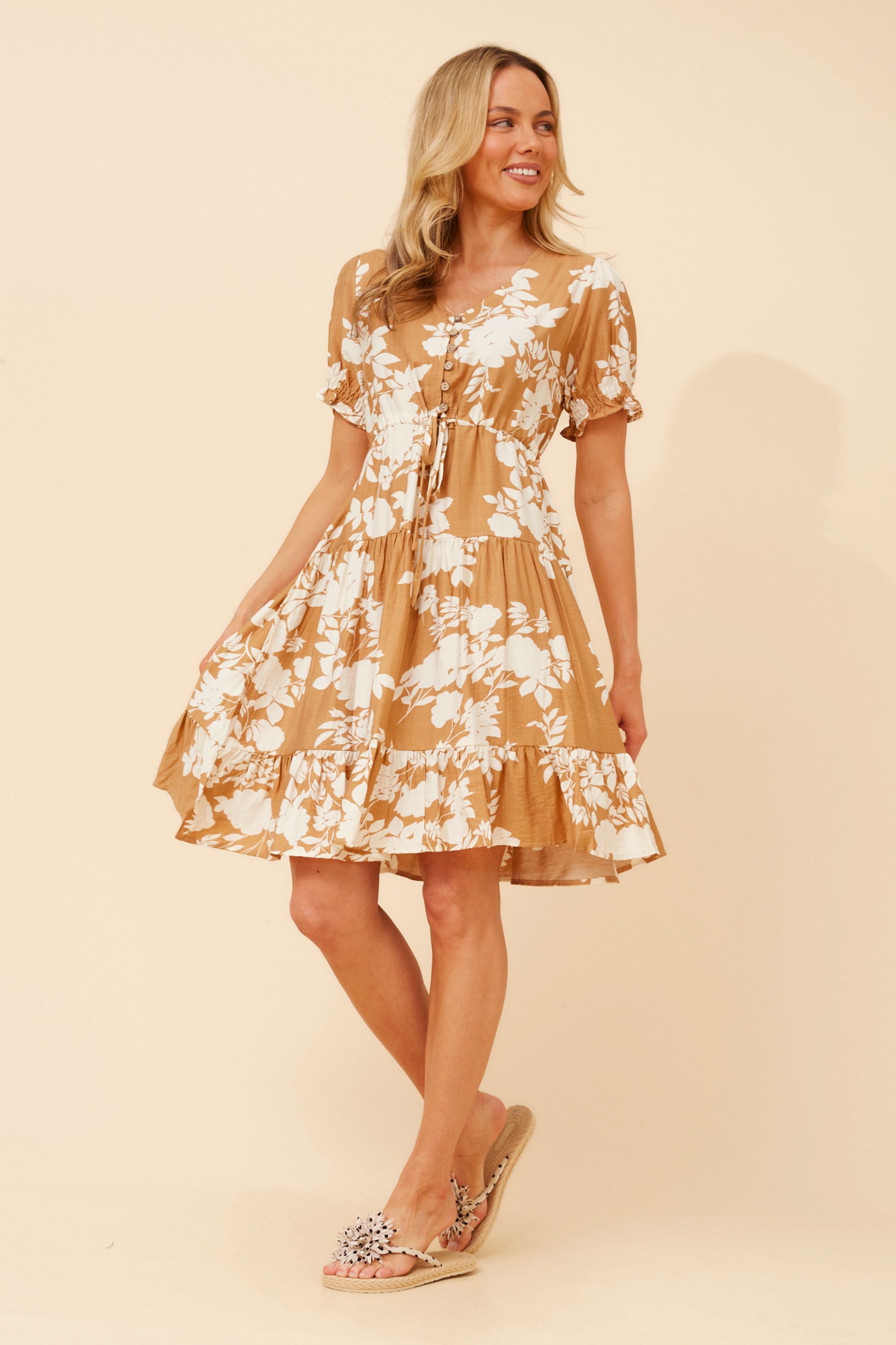 YANNA FLORAL SHORT DRESS