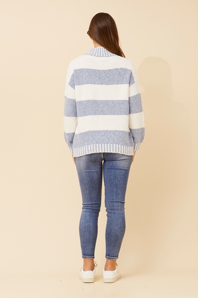 YARELI STRIPE PATTERN SWEATER