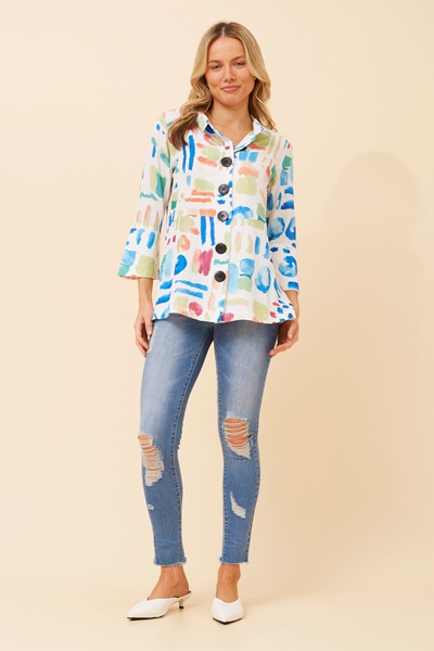 YASIRA ABSTRACT PRINT JACKET