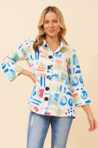 YASIRA ABSTRACT PRINT JACKET