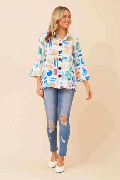 YASIRA ABSTRACT PRINT JACKET