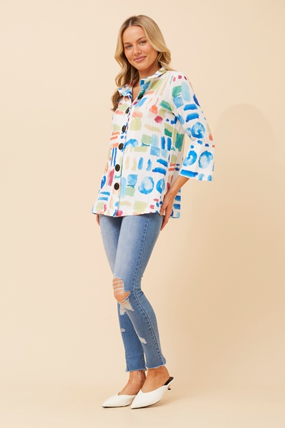 YASIRA ABSTRACT PRINT JACKET