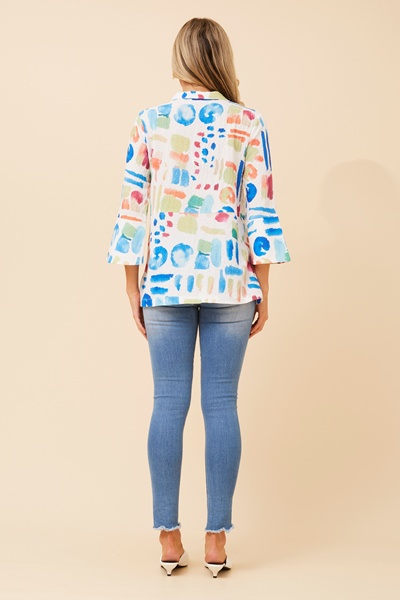YASIRA ABSTRACT PRINT JACKET