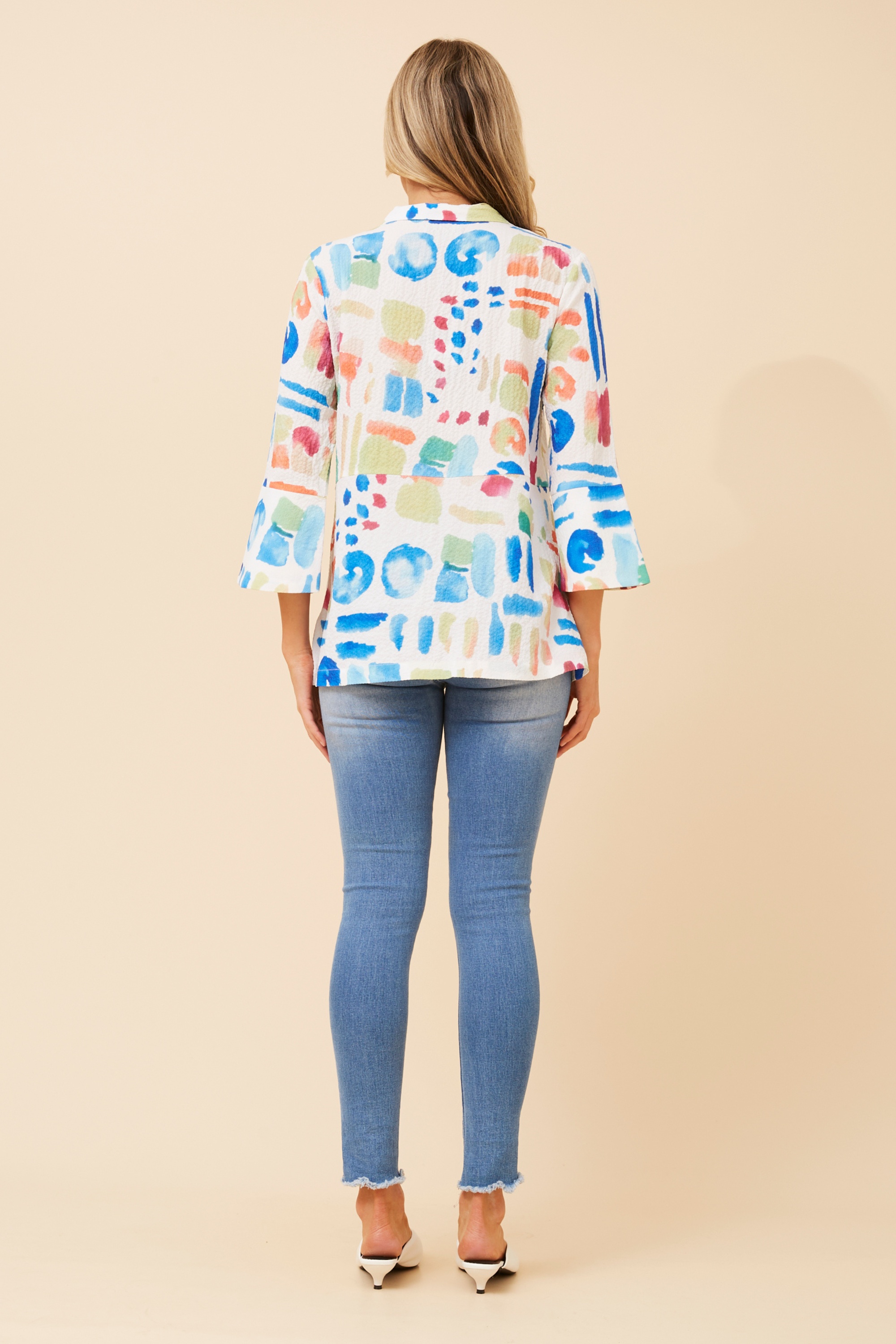 YASIRA ABSTRACT PRINT JACKET