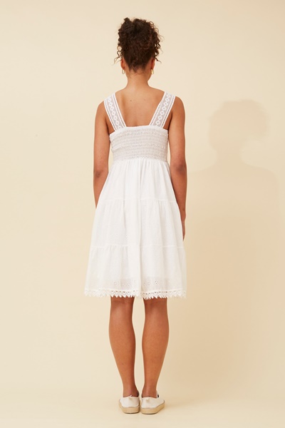 YENNY BRODERIE ANGLAISE DRESS