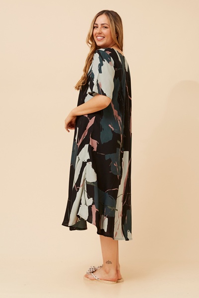 YESSICA ABSTRACT PRINT DRESS