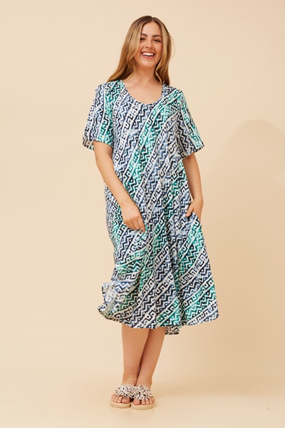 YESSICA ABSTRACT PRINT DRESS