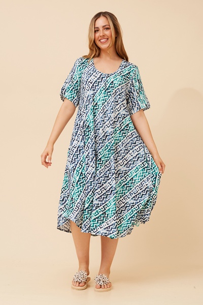 YESSICA ABSTRACT PRINT DRESS