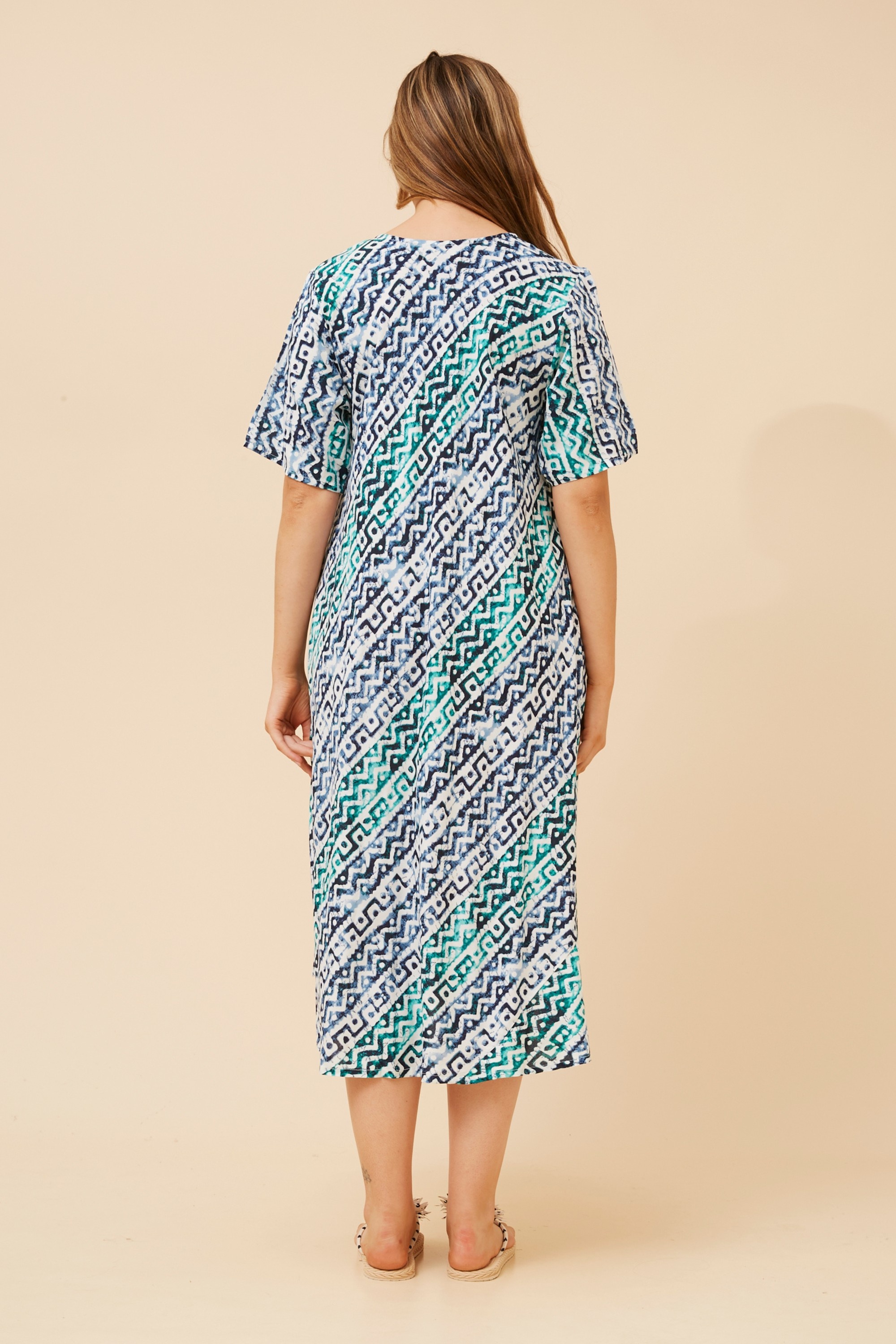YESSICA ABSTRACT PRINT DRESS