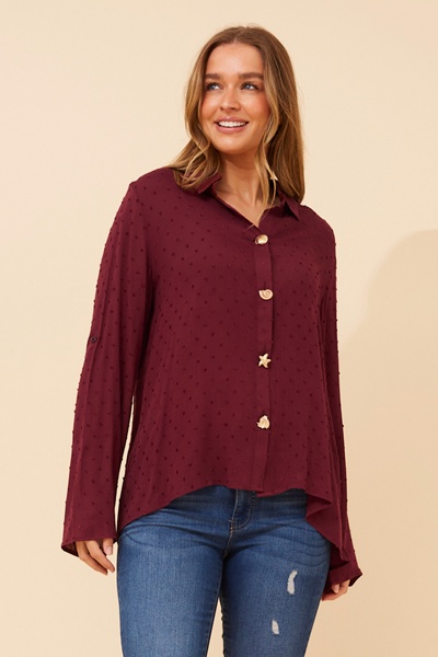 YONITA DOBBY PATTERN SHIRT