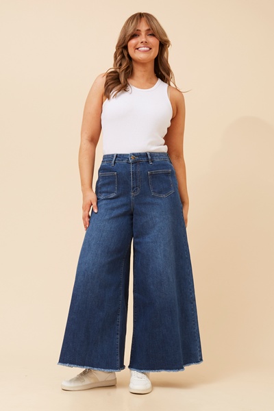 YOSEF DENIM WIDE LEG PANTS
