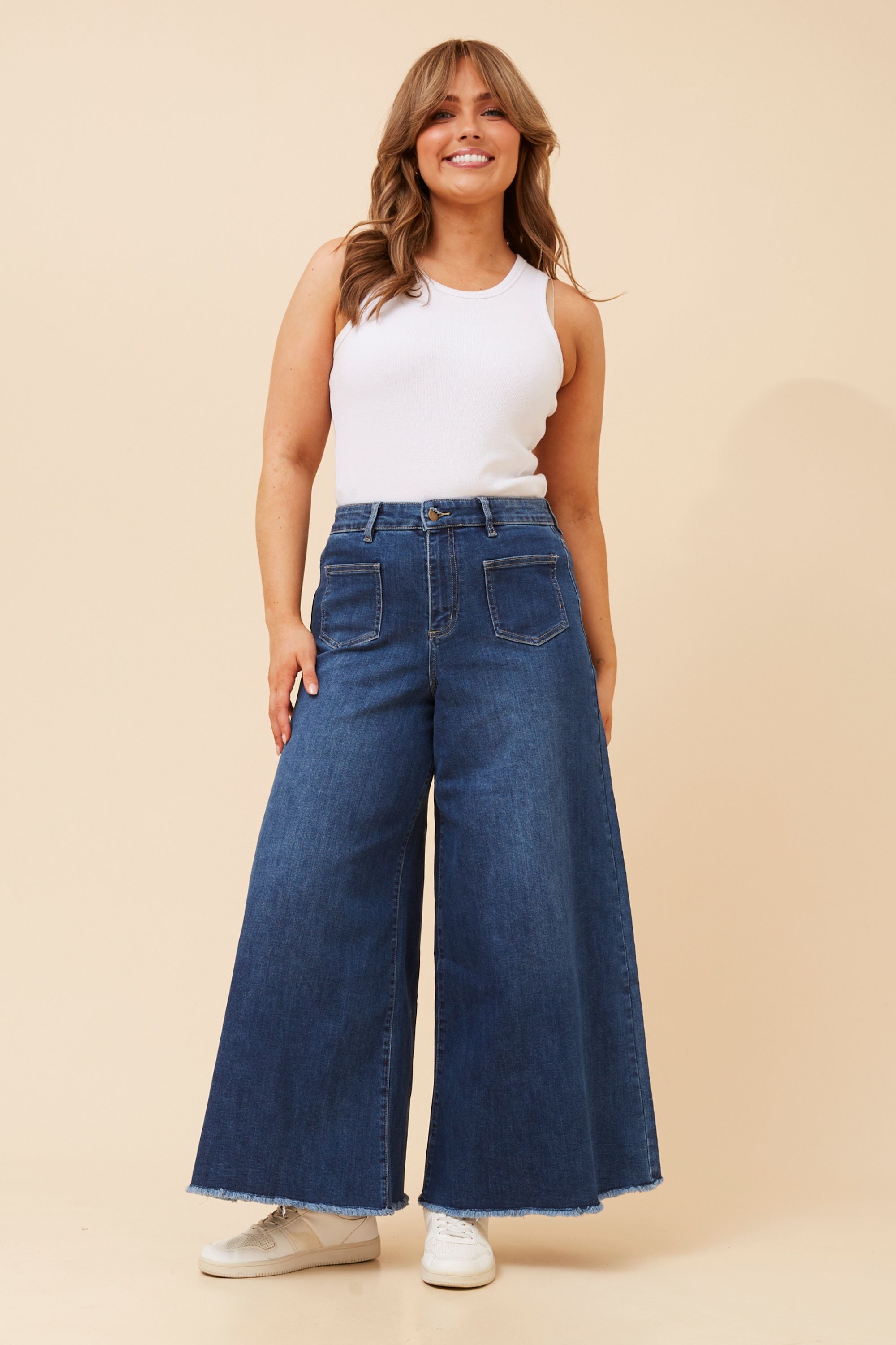 YOSEF DENIM WIDE LEG PANTS