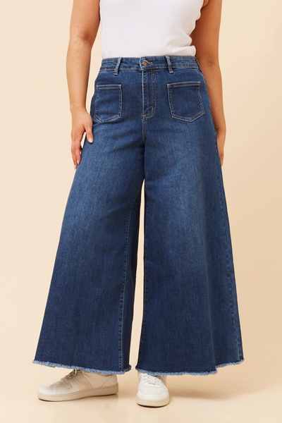 YOSEF DENIM WIDE LEG PANTS