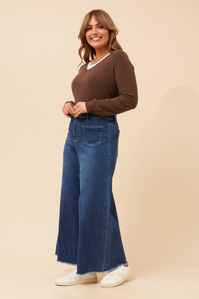 YOSEF DENIM WIDE LEG PANTS
