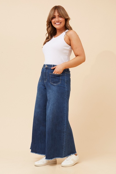 YOSEF DENIM WIDE LEG PANTS