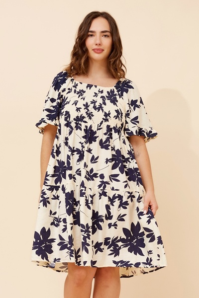 YSRA FLORAL SHORT DRESS