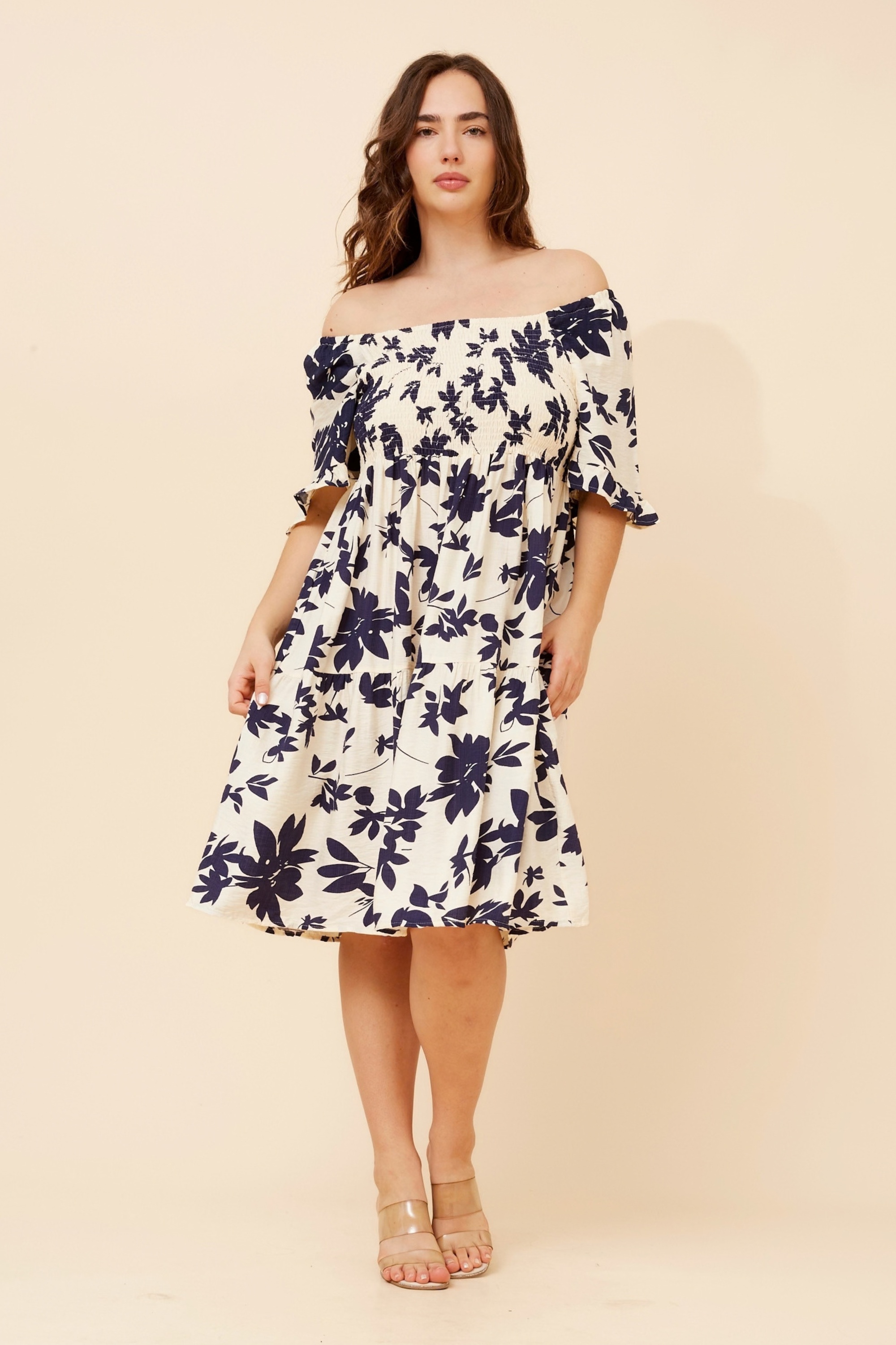 YSRA FLORAL SHORT DRESS