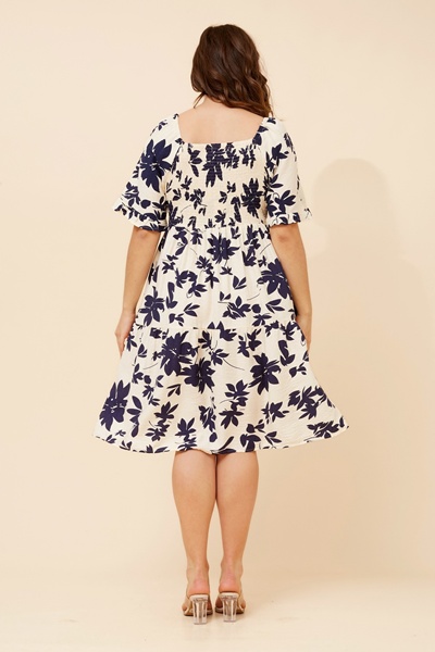 YSRA FLORAL SHORT DRESS