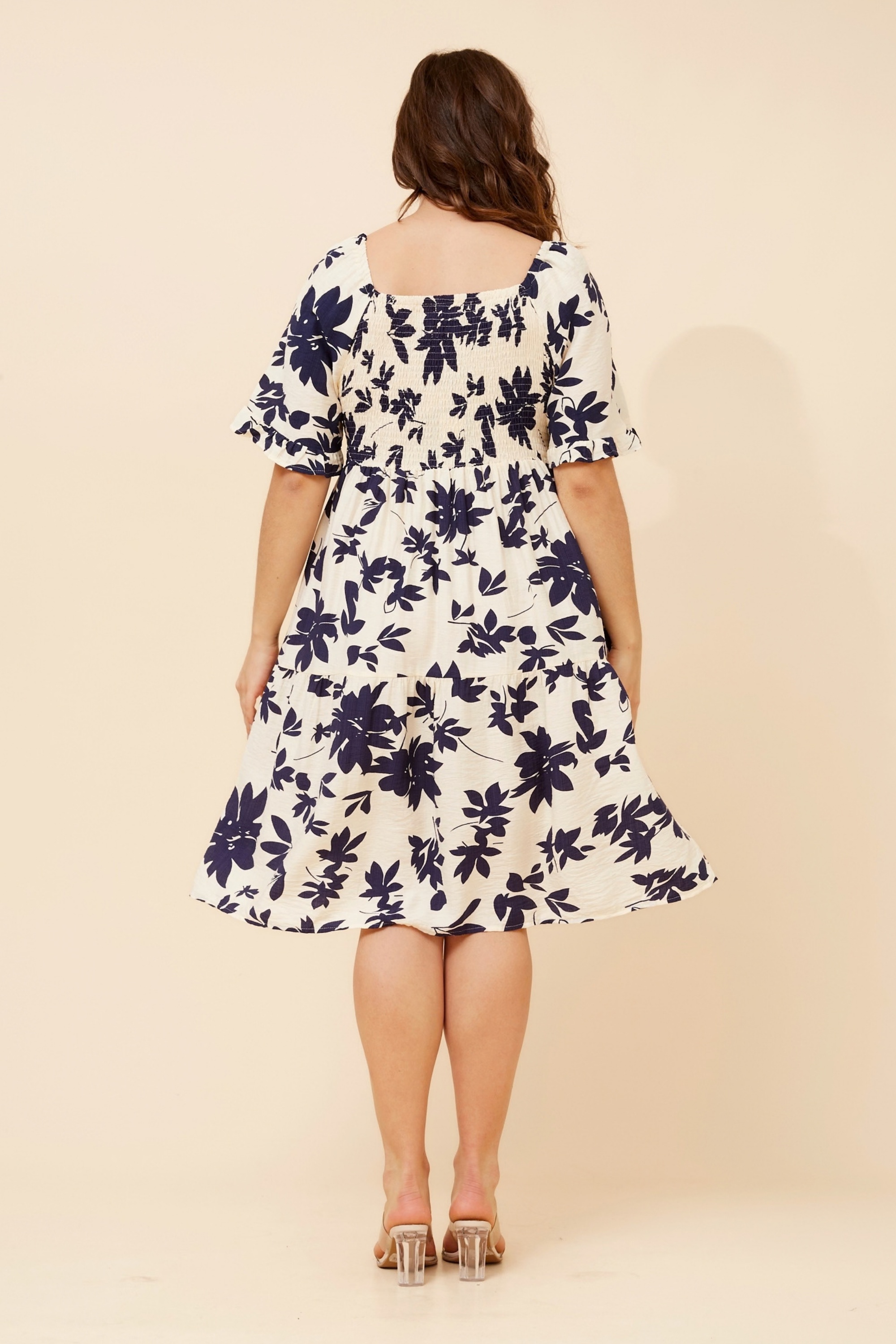 YSRA FLORAL SHORT DRESS