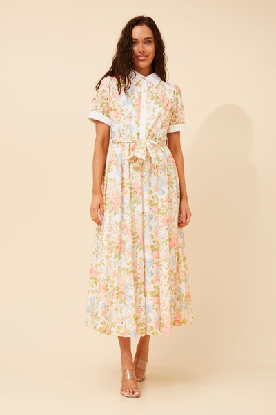 YUFFIE FLORAL SHIRT DRESS