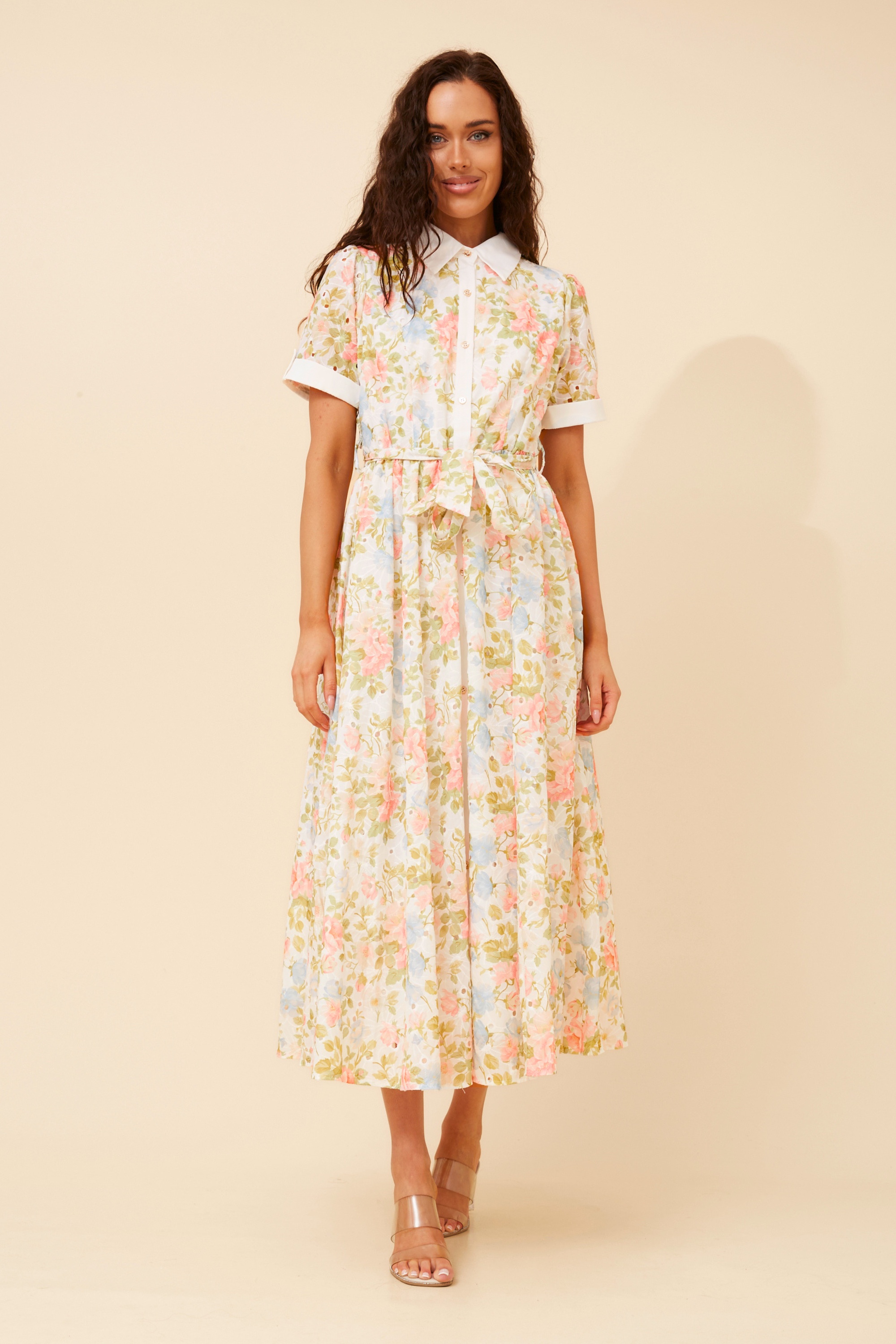 YUFFIE FLORAL SHIRT DRESS