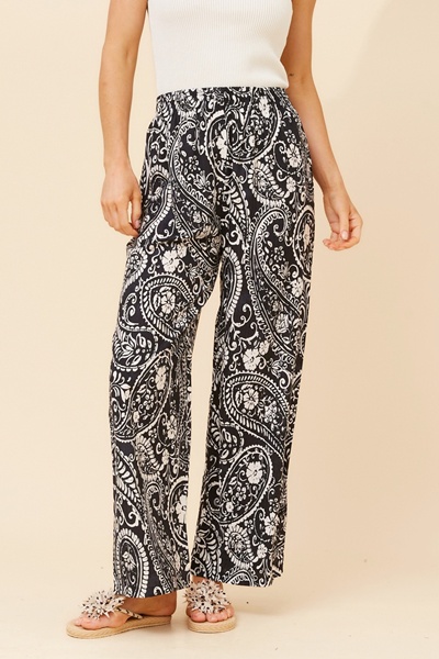 YULENKA PAISLEY PRINT PANTS