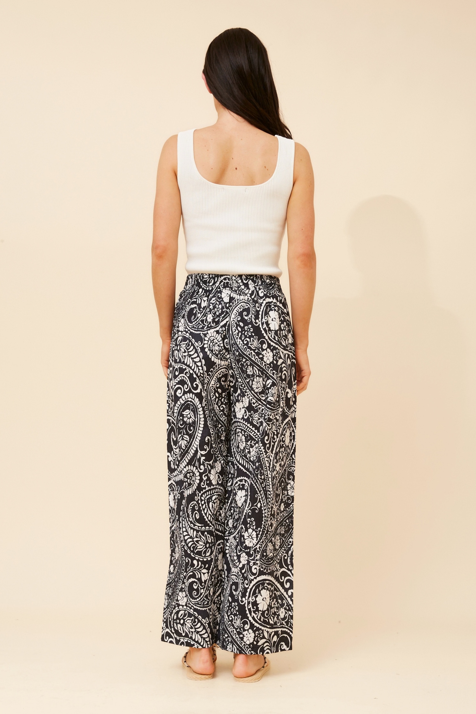 YULENKA PAISLEY PRINT PANTS