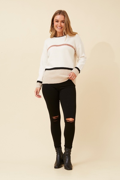 YUNA COLOURBLOCK KNIT JUMPER