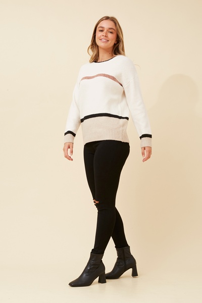 YUNA COLOURBLOCK KNIT JUMPER