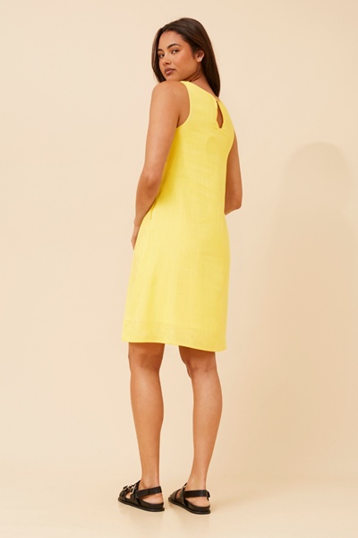 YURRA LINEN BLEND SHORT DRESS