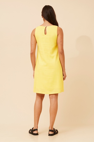 YURRA LINEN BLEND SHORT DRESS