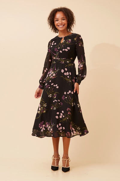 ZAC FLORAL MIDI DRESS