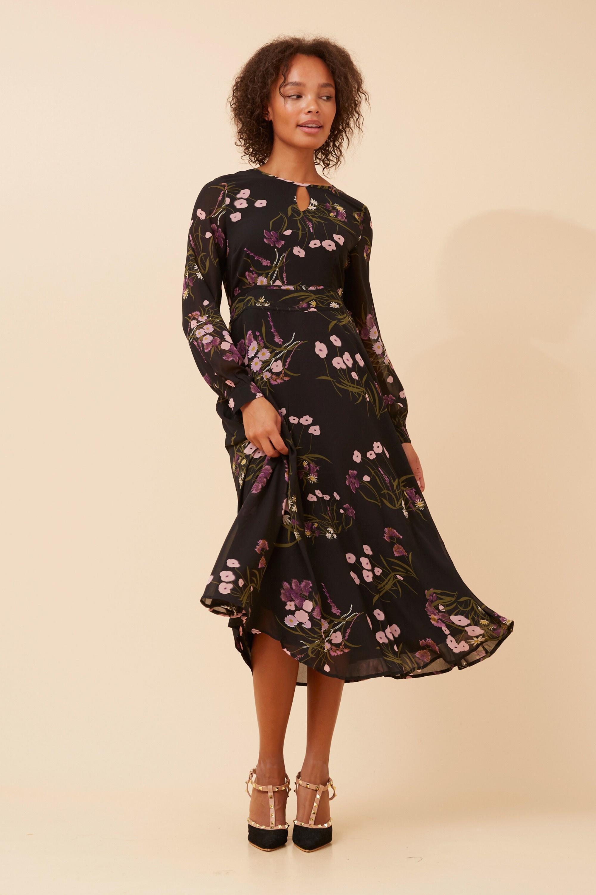 ZAC FLORAL MIDI DRESS