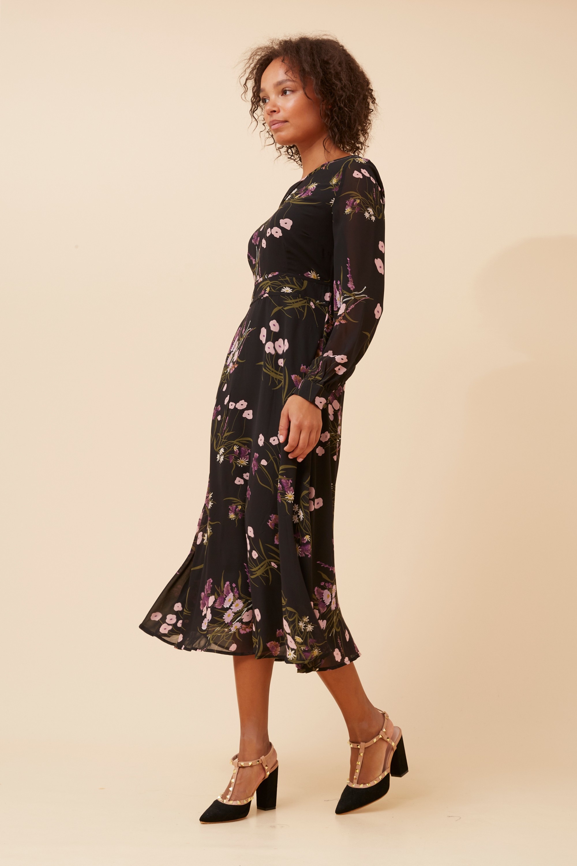 ZAC FLORAL MIDI DRESS