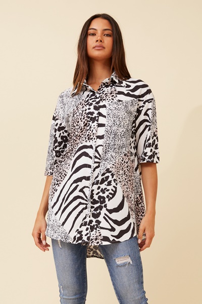 ZADIE ANIMAL PRINT SHIRT