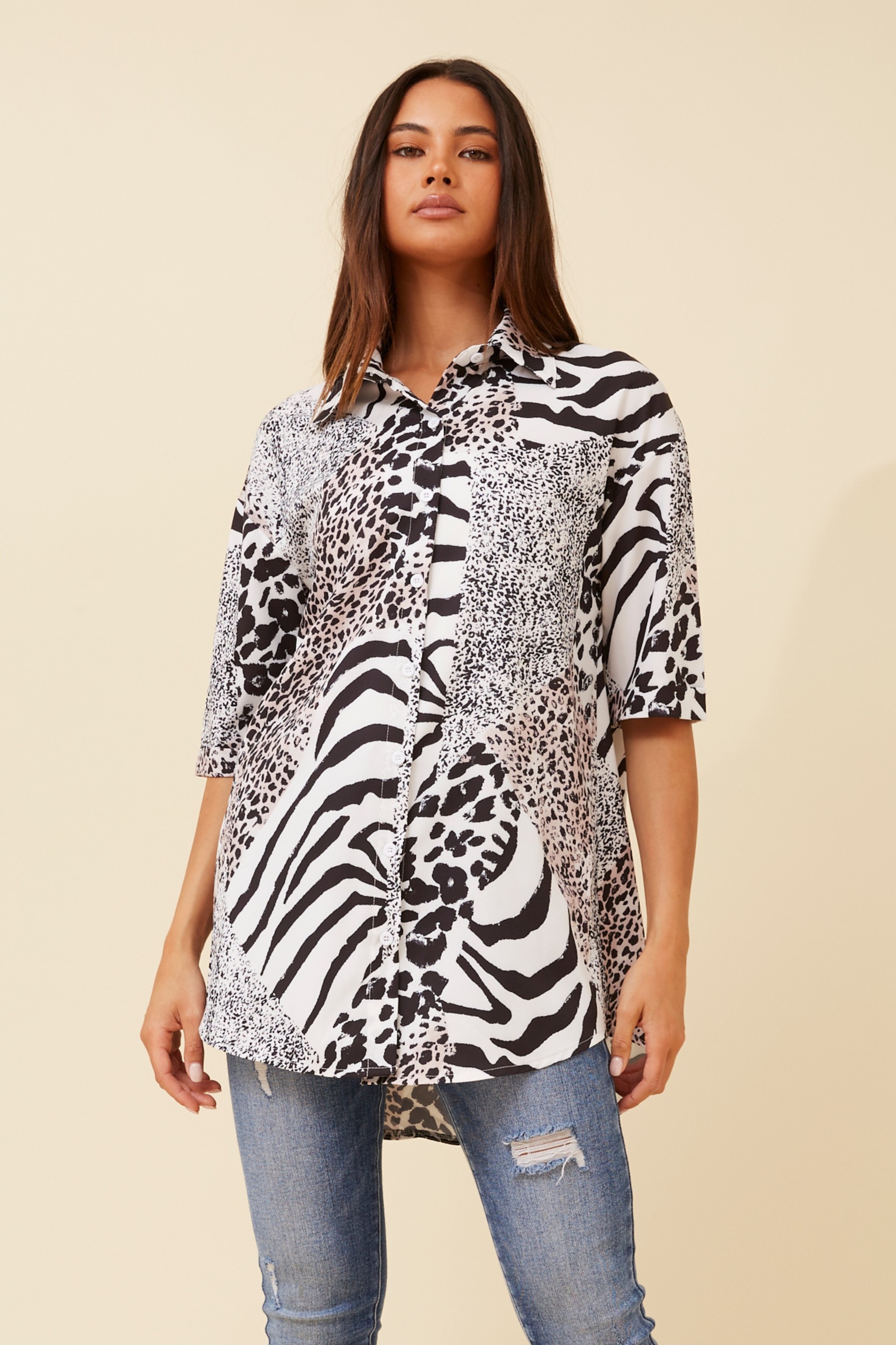 ZADIE ANIMAL PRINT SHIRT